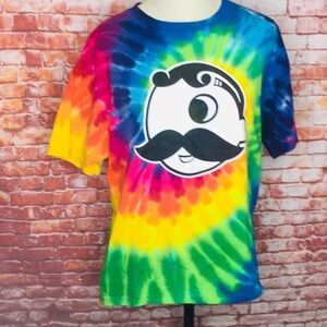 Vintage Sun Dog Tie Dye Mr. Boh Tie-die Short Sleeved Tee